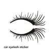 Hurtownie Reflektor Samochodowy Naklejka Czarowne Naklejki Car Body Black False Eyelashes Car Eye Lash Naklejki ATP240