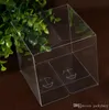 50st 9x9x9cm högkvalitativ presentförpackning PVC Clear Packaging Box Fruit Cosmetics Candy Boxes Cake Container för bröllop födelsedag julfodral