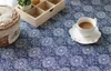 BZ315 Neo-classical style of Japanese blue printed table cloth cover home cooking tea towel cotton table cloth