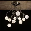 Woonkamer plafond hanglamp 10 aluminium draadballen origineel ontwerp moderne verstelbare armen slaapkamer studeerkamer plafondlamp