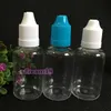 Plastdroppsflaskor 30 ml PET med barnsäker lock för flytande juice