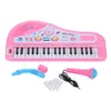 37 Teclas Electone Mini Brinquedo Eletrônico Teclado Musical com Microfone Educacional Piano Eletrônico Brinquedo para Crianças Bebês Crianças