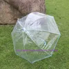 20pcs Apollo fashion pretty clear umbrella transparent colorful trim Dome shape , 5 colors free DHL ship