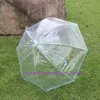 20st Apollo Fashion Pretty Clear Paraply Transparent Färgrik Trim Dome Shape, 5 Färger Gratis DHL Ship