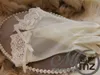 Vintage Ivory Waist Length Bridal Gloves Full Fingers Sheer Wedding Gloves Bowknot Beading Lace Bridal Gloves Rhinestone Bridal Hand Gloves