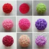 RODE ROSE HANGING BALL Kunstmatige encryptie Rose Silk Flower Kissing Balls for Wedding Party Centerpieces Decoraties