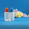 100 conjuntos de frascos conta-gotas de plástico de 30 ml (1 OZ) com tampas à prova de crianças, dicas de design de segurança sem vazamento, pacote de LDPE, líquido de armazenamento de 30 mL