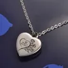 Ciondolo commemorativo in acciaio inossidabile Lily sempre nel mio cuore, collana di gioielli cremazione di medaglioni con sacchetto regalo e catena274g