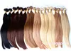 Hurtownia-14 "- 24" 1 g / s 100g / lot 100s / lot Micro Loop Hair Extensions 1 # 1b # 2 # 4 # 6 # 27 # 99J # 27 # 613 # DHL Free Shpping