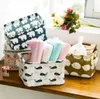 Laundry Storage Baskets Box Portable Cotton Linen Foldable Basket Cloth Toy Snack Organizer 5 Color top quality
