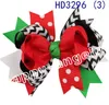 Xmas bow clip 4.5inch Christmas Design Hair Flowers Children Headwear Kids Hairpin Girls Hair Clips Baby Hair Accessories HD3296