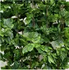 20pcs jak prawdziwy sztuczny jedwabny liść winogron Garland Faux Vine Ivy Indoor Outdoor Home Decor Wedding Flower Green Christmas Prezent264V