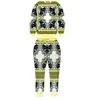 .Atacado-EACA Harajuku Nova Moda Homens / Mulheres 3D Camisola Esporte Terno Unisex Flor Impressão 3D Fatos Hoodies + Jogger Calças Conjunto