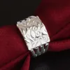 شحن مجاني جديد 925 الجنيه الاسترليني الفضي للأزياء المجوهرات اتجاه الرجال خاتم الساخنة بيع فتاة هدية 1482