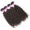 4 lub 5 Brazylijski Virgin Human Hair Wiązki Proste Body Woda głęboka Wave Kinky Curly Hair Extensions 8a Peruvian Indian Splot