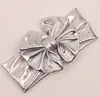 50pcs metal color latest BOW hair band bronzing headband Baby Metallic big bow elastic headband Vintage Head Wrap Hair Accessories FD6540