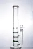 15 inch rechte glazen bongs met 3 groene honingraat waterpijp dab rig bubbler 18mm joint