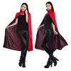 Ny Halloween vampyr svart röd cape unisex vuxen barn krage cloak party club karneval kostym