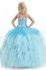 Girl's Pageant Dresses Weather Perfect Party Angels Handful Of Sky Blue Sequins Occasion Made Formal Prom Dresses HY1126