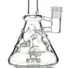 Fab Egg Bong Recycler Glass Dab Rigs Small Beaker Bong 9 Inch Mini Oil Rigs Tubi d'acqua Showhead Perc olator Clear Waterpipe MFE09