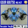 ABS обтекатель комплект для 2006 2007 SUZUKI GSXR 600 750 GSX-R600 GSX-R750 06 07 K6 белый черный настроить обтекатели наборы FS49 + обтекатель сиденья