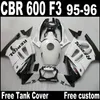 White Repsol ABS Fairing Kit voor HONDA CBR 600 F3 Lichaamsreparatie Verkleiningen 95 96 CBR600 F3 1995 1996 CBR 600