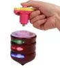 Atacado Magic Music Gyroscope Gyro Spinner Spinning Whirling Kids UFO Single Laser Colorido LED Peg-Top Toy Presentes de Natal