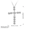 Ожерелья в стиле креста, романтические подарочные пакеты из чистого серебра 925 пробы, бесплатные модные новые ювелирные изделия Brincos de Prata