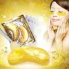 Wholesale-35pairs New High quality Gold Crystal collagen Beauty Eye Mask Hotsale Eye Patches Colageno free ship