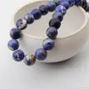 Naturalny Gemstone Sodalite 14mm Okrągłe Koraliki Dla DIY Making Charm Biżuteria Naszyjnik Bransoletka Loose 28 SZTUK Kamienne Koraliki na Hurtownie