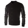 Automne-vente chaude pull hommes Bomber veste personnalisé Baseball couture vêtements Hip Hop Hippie cuir jaquetas chaqueta hombre