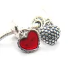 Drop 100% 925 Sterling Silver Mother And Daughter Heart Pendants Charms Fit European Style Pandora Charms Bracelets & Neck275K