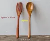 50sets/lot High quality 18x3cm Wooden Spoon + Wood Fork Utensil Tool Soup Teaspoon Catering Kitchen Cooking Tools
