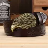 Eagle head man belt The First Layer Genuine Leather Men belts Cowskin Fashion Vintage Male Strap Ceinture5100806