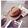 Wholesale-Summer Casual women's ladies Beach Jazz Fedora Sun Panama Hats for Women Men Straw Cap hat braid chape 7 color optional