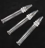 Mini NC Quartz Nail Straw Tube with Clear Filter Tips Tester for Glass Water Smoking Cheap Hand Pipes