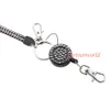 DHL Fedex Envío gratis 200 piezas Bling Crystal Rhinestone Lanyard con carrete retráctil para ID Badge Holder Lanyard