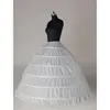 Real simples vestido de baile anáguas 6 aros branco crinolina deslizamento vestido de noiva underskirt nupcial princesa anágua para quinceanera dress