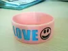 Custom Slicone Bracelet 1 Inch Wide Customized Carved Logo With Painting Colors Rubber Silicone Wristband