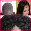 Short Afro Kinky Curly Full Lace Peruki ludzkie włosy Virgin Brazylijskie włosy Kinky Curly Front Lace Human Hair Peruka z BANGS5142708