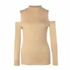 Women's Sweaters Wholesale- Autumn Turtleneck Off Shoulder Knitted Sweater Winter Women Sexy Pullover Tops Fashion Top1