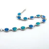 Bracelet de mode Bracelet arc-en-ciel mystique Bracelet opale bleue pour dame