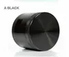 High quality zinc alloy 4 layers herb grinders 50mm black green black chrome herb grinder for tobacco free shipping