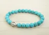 SN0254 Mais Novo Design Turquesa Howlite Bracelet Bead Bracelet Mens buddha Bracelet Trendy Gifts for Him Frete grátis