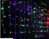 16m DROP 0.65M 480 LED Sopel Światła Ślub Ślub Boże Narodzenie Xmas Party Decoration Snowing Curtain Light and Ogon Wtyczka AC.110 V-220V