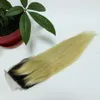 ombre 4x4 1b 613 dark root blonde hair peruvian straight hair lace closure free part