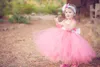 Echte foto Little Girl039S Pageant Jurken Glitz 2015 Peuter boog Coral Long Baby Flower Jurk voor bruiloft Meisjes Kinderfeest P3467591