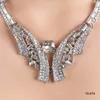 Collier de mariée modeste élégant plaqué argent strass boucles d'oreilles ensemble de bijoux accessoires pour robes de bal robe de soirée 4680771