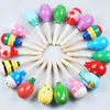 Baby Wooden Toy Cute Rattle Toys Mini Baby Sand Hammer Baby Toys Musical Instruments Educational Toys Mixed Colours9428149