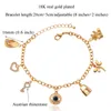 18K reales Gold überzog schlechte Augen nette Armband Key Lock Bär Herz-Qualitäts-Armbänder für Mädchen Schmuck Großhandel YH5184